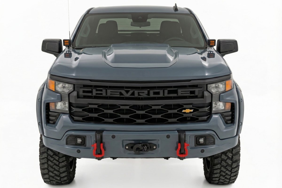 Chevrolet Silverado 1500 Bumper - Front - Rough Country - FXS - Slate Gray - '23-'26